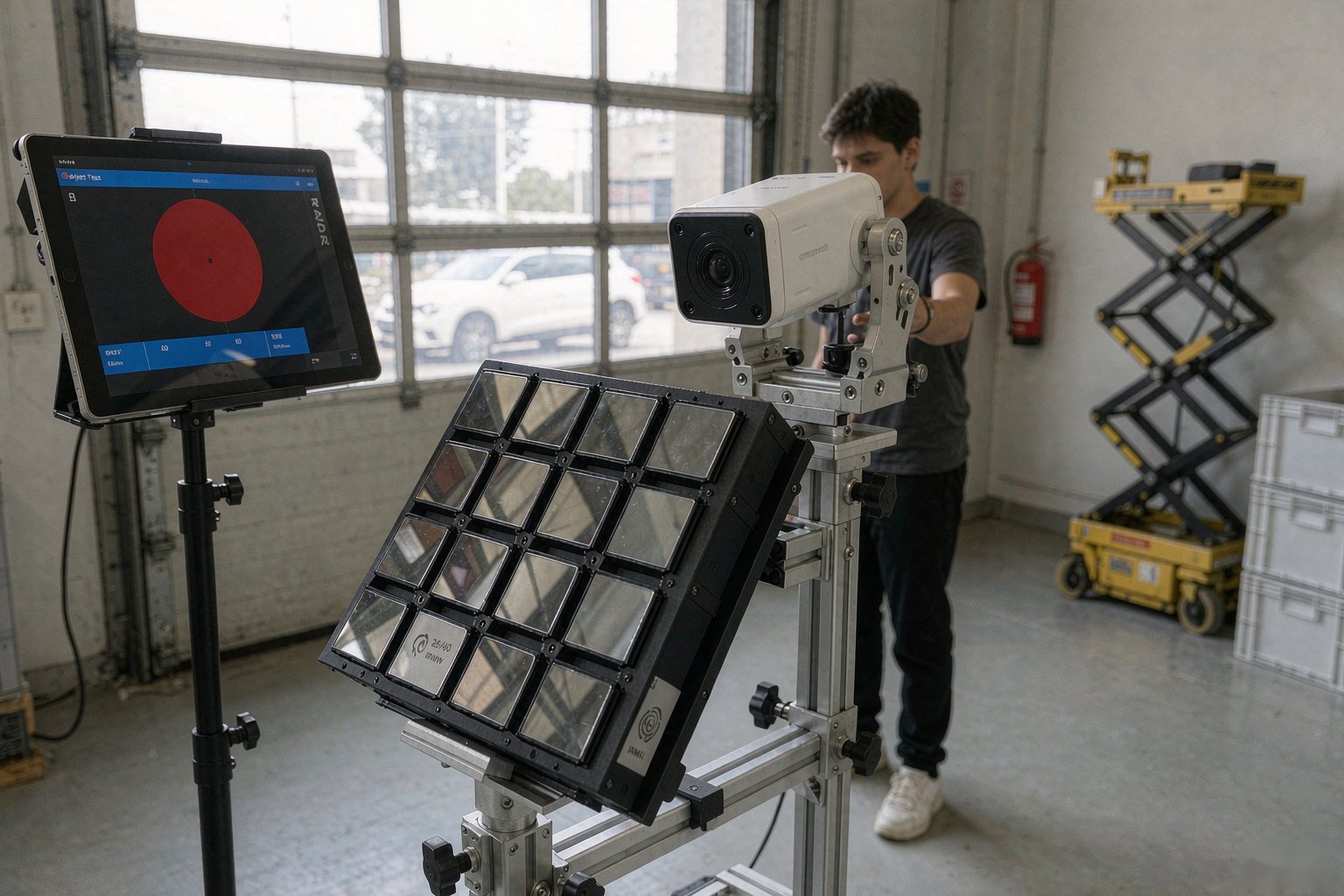 Radar alignment bay