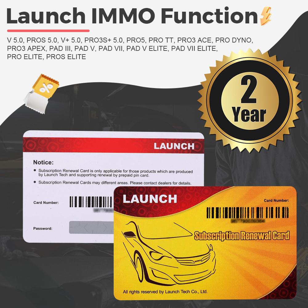 LAUNCH Immobiliser and Key Programming Software Licence, 1 Year
