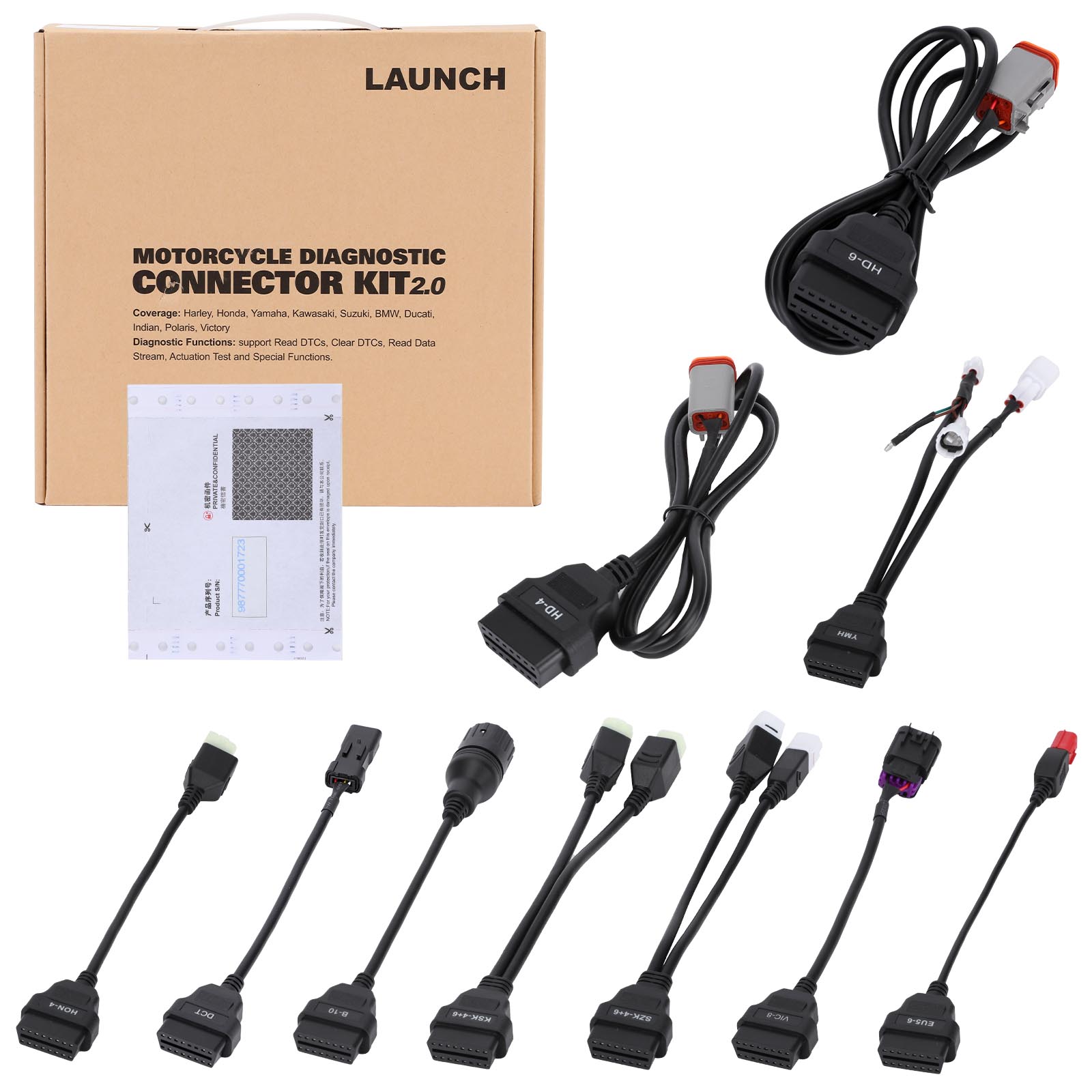 LAUNCH Motorcycle Diagnostic Connector Kit 2.0