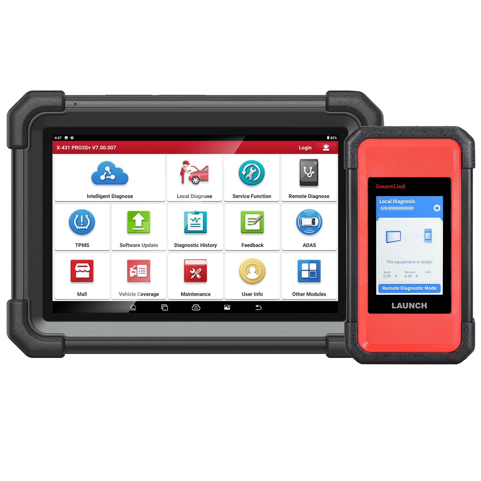 LAUNCH X431 PRO3S+ Diagnostic Tablet with HD III Heavy-Duty Module